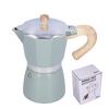 300ML Coffee Pot Moka Maker Coffee Kettle for Gas Stove Ethanol Stove Electrothermal FurnaceCyan