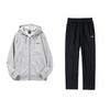Minimalist Brand Logo Hooded Long Sleeve Comfortable Versatile Drawstring Pants Casual Sports Suit Unisex Suit YWDU343-2+AKLUA01-1