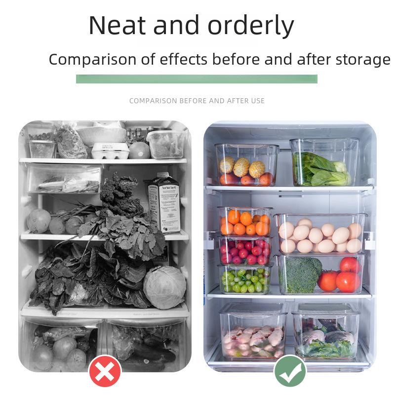 Контейнер для хранения свежих продуктов в холодильнике с крышкой для продуктов питания, фруктов, овощей и яиц