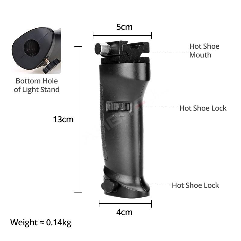 Godox FG-40 Speedlite Flash Hand Grip Stabilizer for Godox Yongnuo Triopo Hot Shoe Speedlite Flash