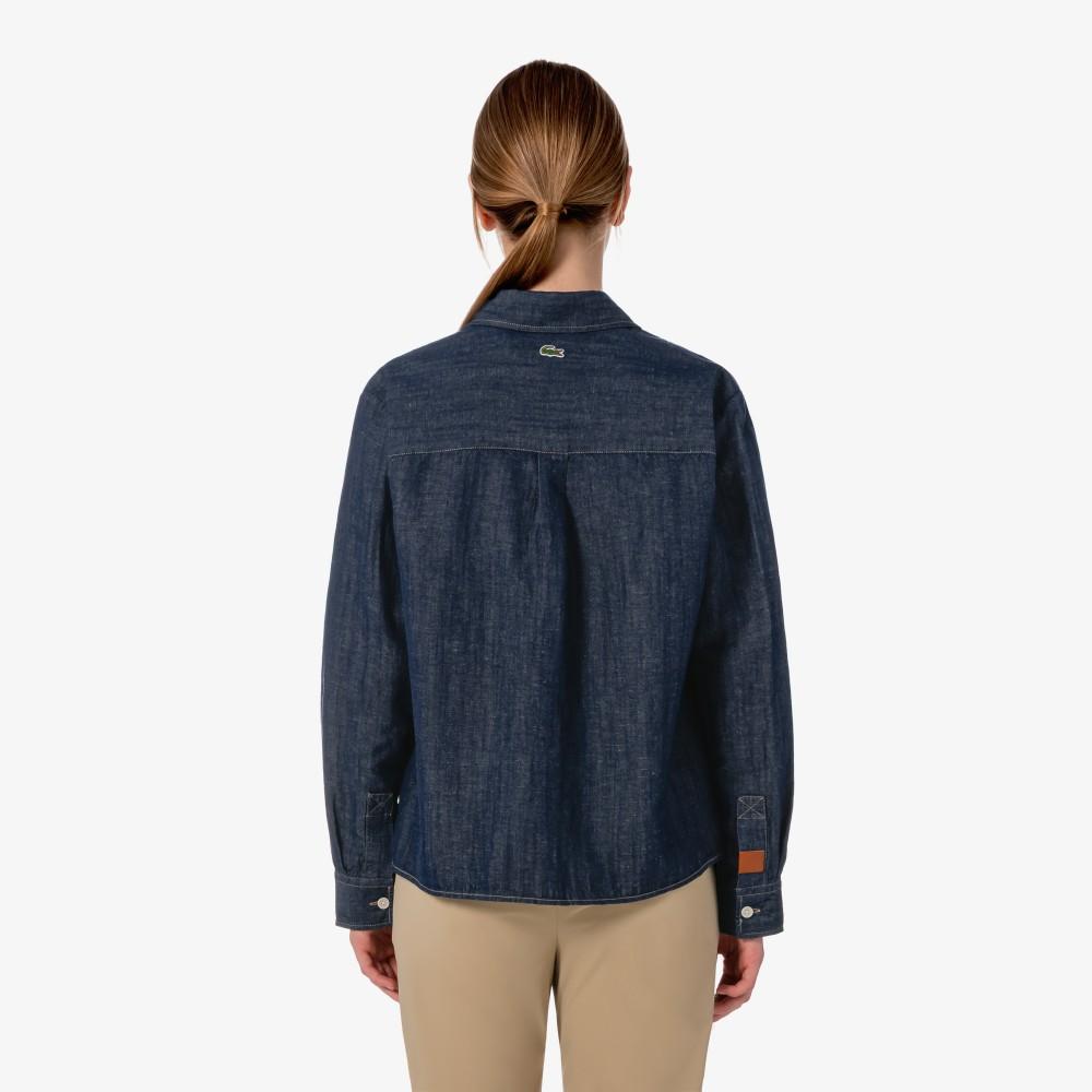 Lacoste Женская джинсовая рубашка-оверсайз CF293E-56GHDE