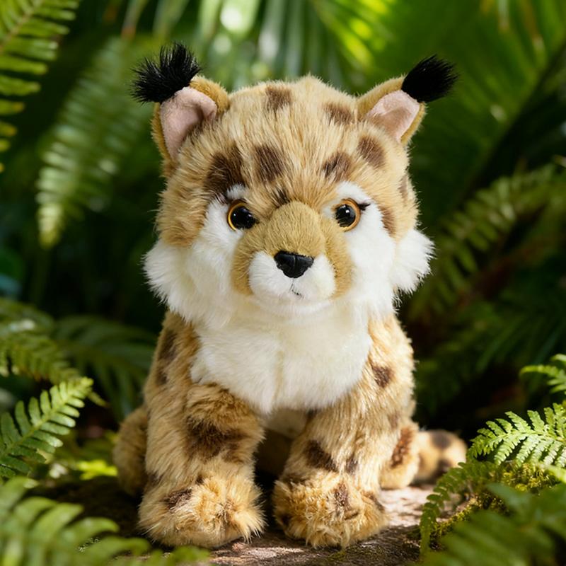 Kawaii Yellow Leopard Plush Toys Realistic Funny Animal Dolls Soft Skin-friendly Plush Ornaments Birthday Present for Children