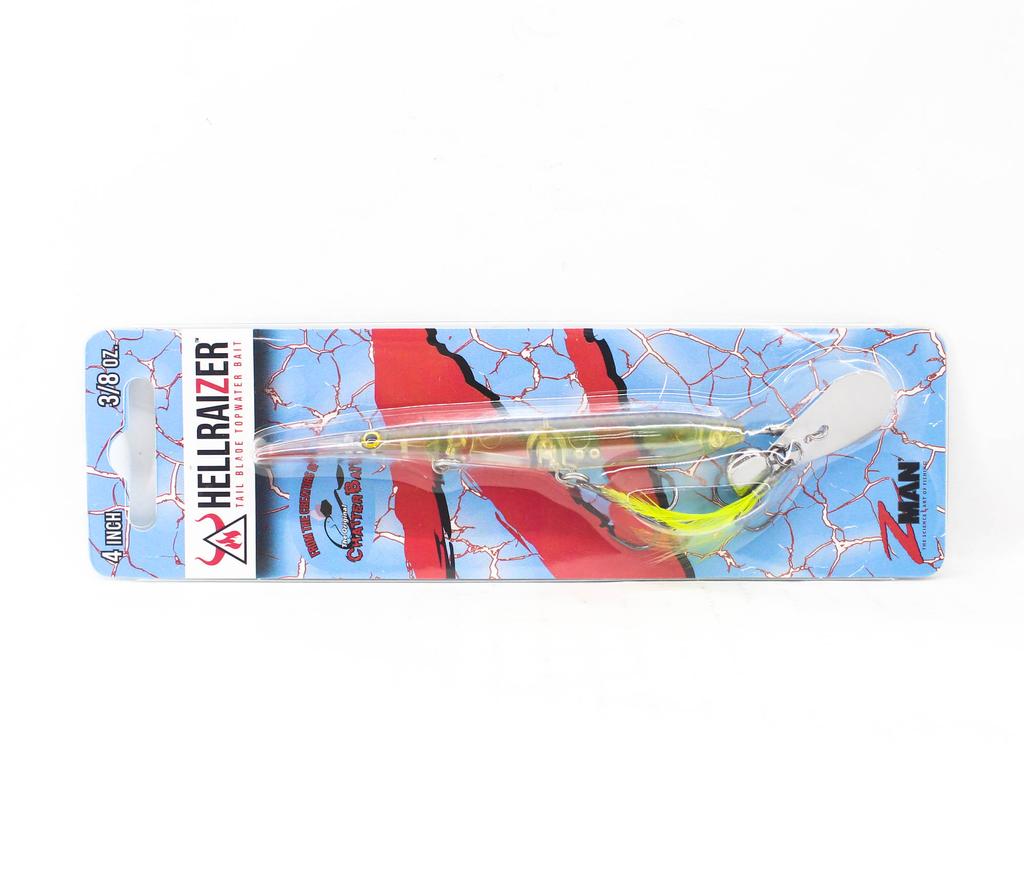 Zman Hell Raizer Tail Blade 4 Inch Sinking Lure Chartreuse Shad (5547)