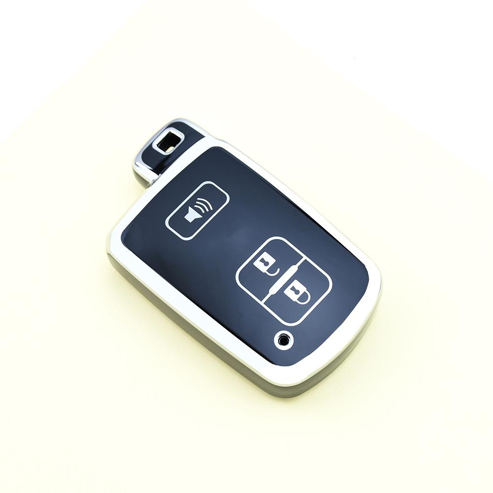 2 3 4 Кнопки Серебристый Край ТПУ для Toyota Camry RAV4 Avalon Auris Автомобильный Чехол Брелок Бесключевой Держатель Чехол для Смарт-Ключа Сумка Держатель Защитник