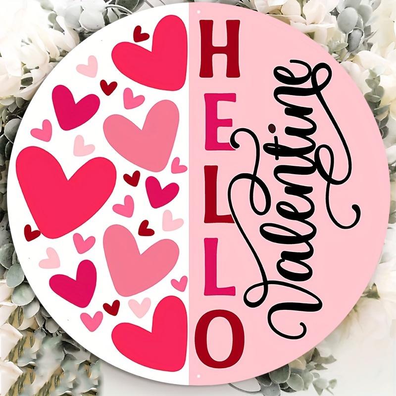 1 шт. Современная деревянная табличка на дверь с надписью «С Днем святого Валентина» — многофункциональный праздничный настенный декор с акцентами в виде сердца для использования дома и на улице