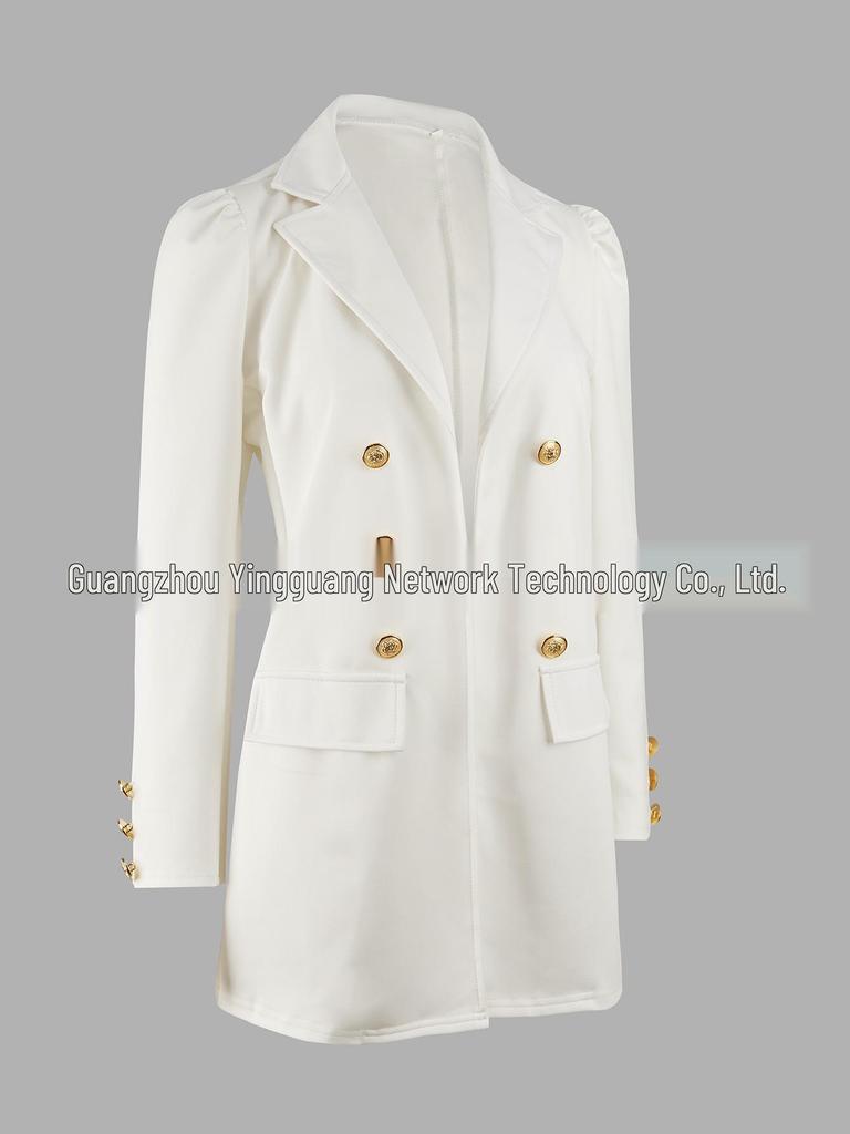 Весенний комплект 2022 года: однотонный блейзер с длинным рукавом и мини-юбка