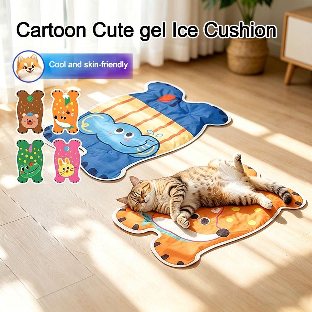 Cool Pet Ice Mat Cartoon Dog Cold Bed Mats Easy To Wipe Pet Ice Cushion For Small Big Dogs