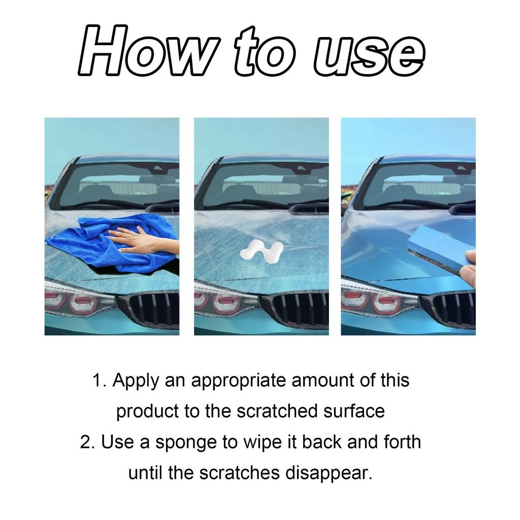 Car Scratch Remover 100ml - Repair Paint Scratches, Swirls & Scuffs, Restore Shine, Auto Polish Wax, Car Detailing