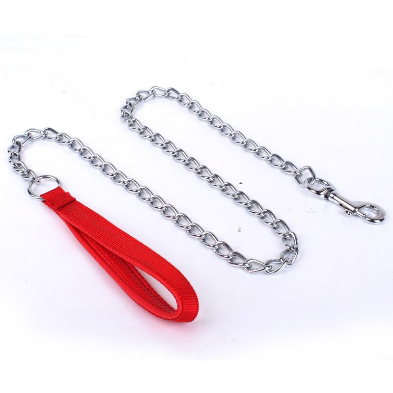 Dog Chain Dog Leash Twisted Dog Metal Iron Traction Pet Traction Leash Foam Handle Pet Traction Chain