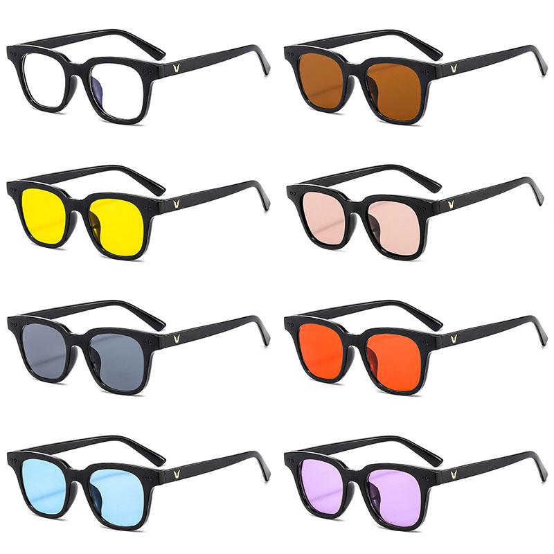 Высококачественные солнцезащитные очки унисекс конфетного цвета, корейская мода, женские очки UV400, популярные солнцезащитные очки, прямоугольные, повседневные, винтажные, мужские, поставка оттенков