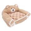 Brown Bear Pet Sofa Soft Warm Cat Couch Bed Multifunctional Dog Sofa Couch for Sleeping Relaxing