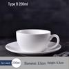 LISM Pure White Minimalist Ceramic Coffee Cup and Saucer Set