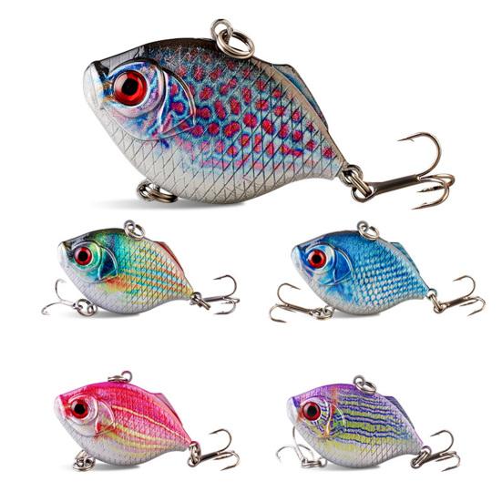 5 шт. 4 см/8,8 г VIB рыболовная приманка с крючком реалистичная 3D-печатная жесткая искусственная приманка для пресноводной соленой форели окуня судака рыболовные принадлежности