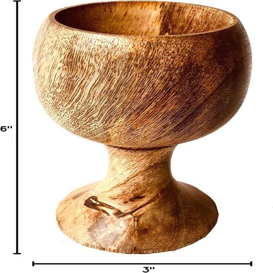 Wooden Goblet Handmade Chalice Wine Drinking Cup,15.24 Cm X 5oz, Perfect for Wedding, Christmas, Eucharist  Kiddush 1Pc