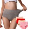 4PCS High Elasticity Womens Underwear, Soft Cotton High Waist Breathable Solid Color Briefs Panties For Women