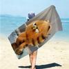 1Pc Garfield'S Feline Fury Beach Towel Microfiber Beach Towel Thin Absorbent For Beach Swimming Yoga Bath Sports 091775