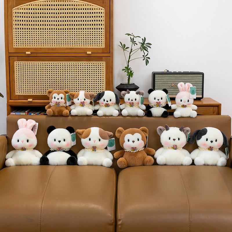 Milk Puff Palm Treasure Plush Toy Pet Series Doll Children's Table with Doll Ornament Home Decoration Gift