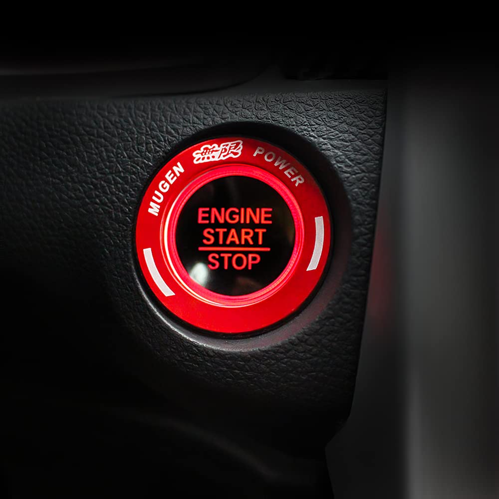 Onami CIV62-R Honda Civic Engine Start Ring Interior Panel Interior Parts Accessories Honda 10th Generation CIVIC FC1/FK7 Aluminum 1P (Red)