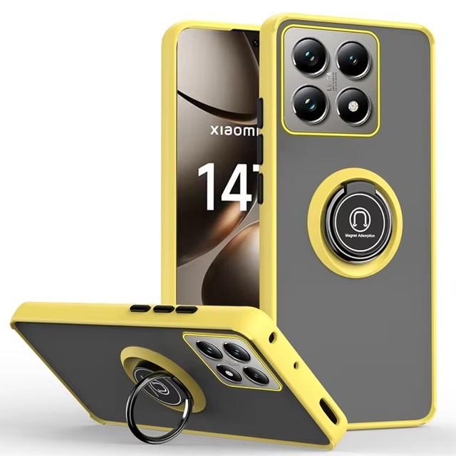 Матовый чехол Funda для Xiaomi Mi 14T Pro 5G 15 Pro, чехол с магнитным кольцом и подставкой, чехол для Xiaomi Mi 14T 14 Ultra Armor Case
