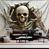 3D Гобелен со скелетом Идеально подходит для домашнего декора Добавляет нотку готического и жутковатого очарования в ваше жилое пространство