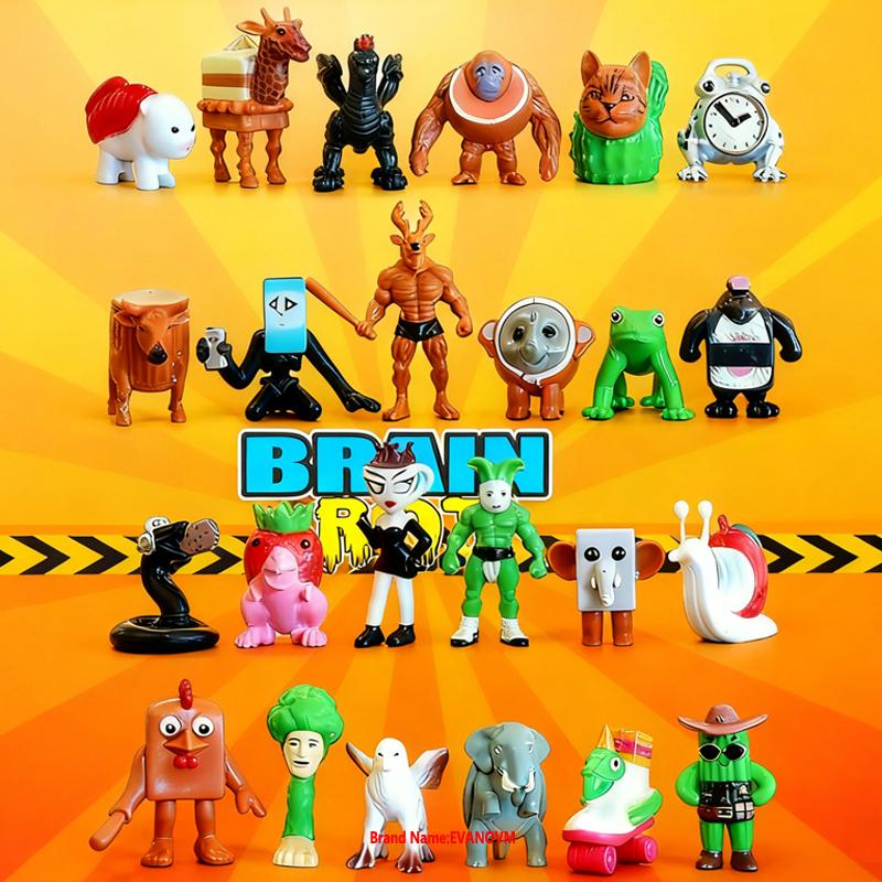 24-96 шт. Итальянские Фигурки Brainrot Tung Tung Sahur Кукла Tralalero Tralala Bombardino Crocodilo Shimpanzini Bananini Модель Игрушка подарок