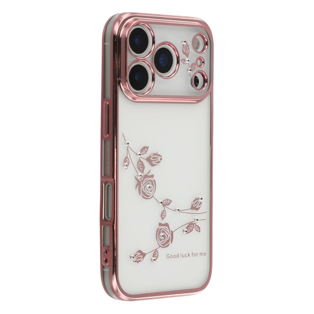 KADEM For iPhone 17 Pro Case Flower Rhinestone Decor TPU Phone Cover