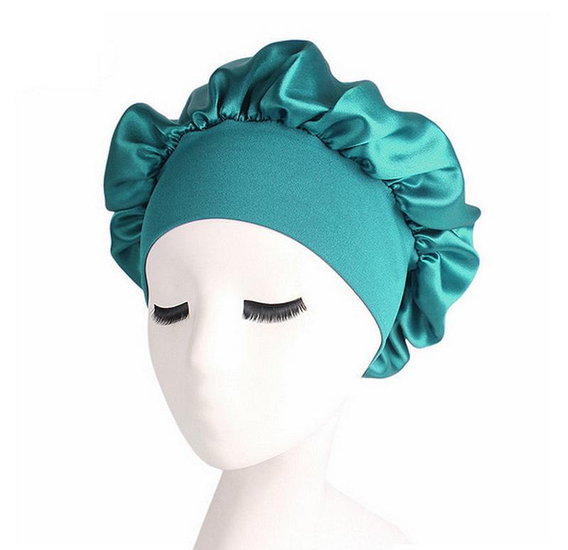 Атласный чепчик для сна женщин шелковые ночные чепчики для сна с резинкой для женщин