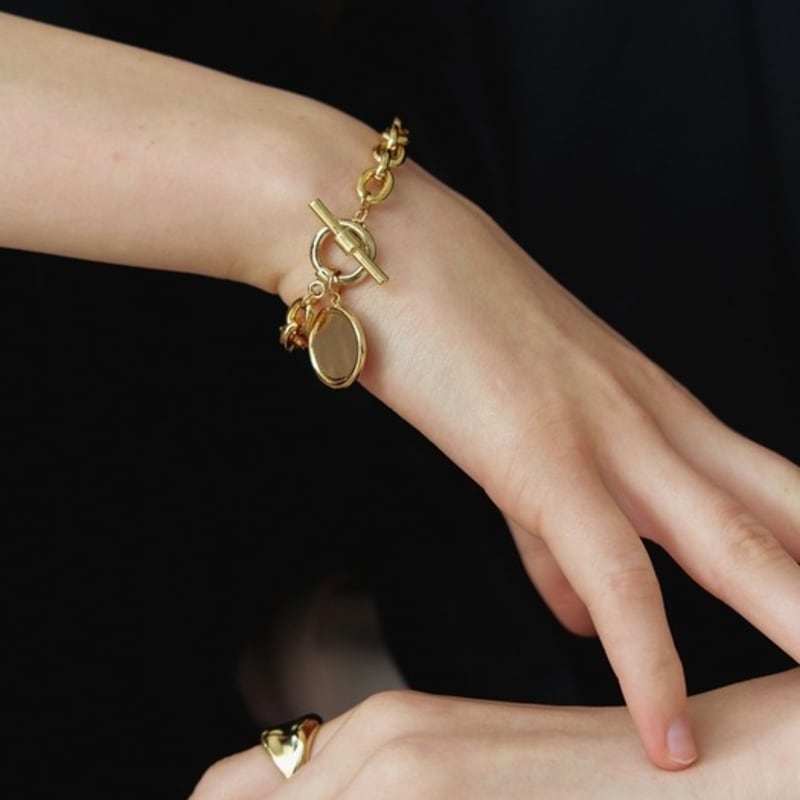 LOVE ME MONSTER Medal & Bold Chain Bracelet