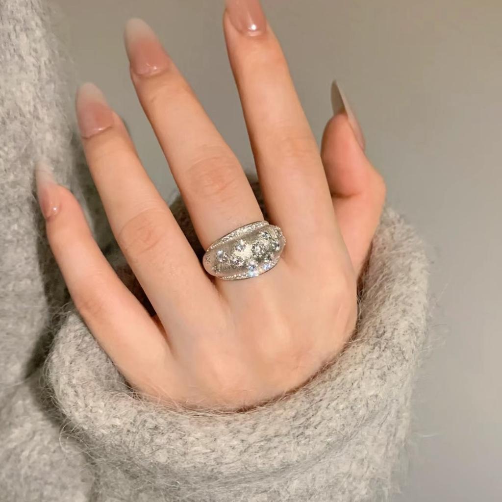 Блестящие ретро инкрустированные бриллиантами кольца со звездным небом для женщин в придворном стиле изысканное обручальное кольцо ювелирное украшение подарок