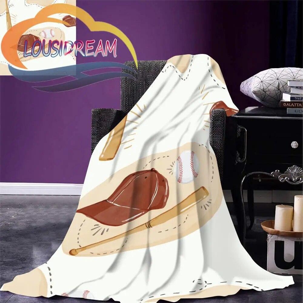 Sports Ball Blanket Print All Season Lightweight Plush Cozy Super Soft Luxury Couch Sofa Bed Blanket{Customize Your Picture}