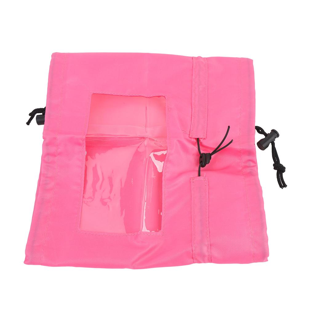 Регулируемая шапочка для душа для собак, многоразовая, водонепроницаемая, защита ушей для домашних животных, чехол для ванны, розово-красный