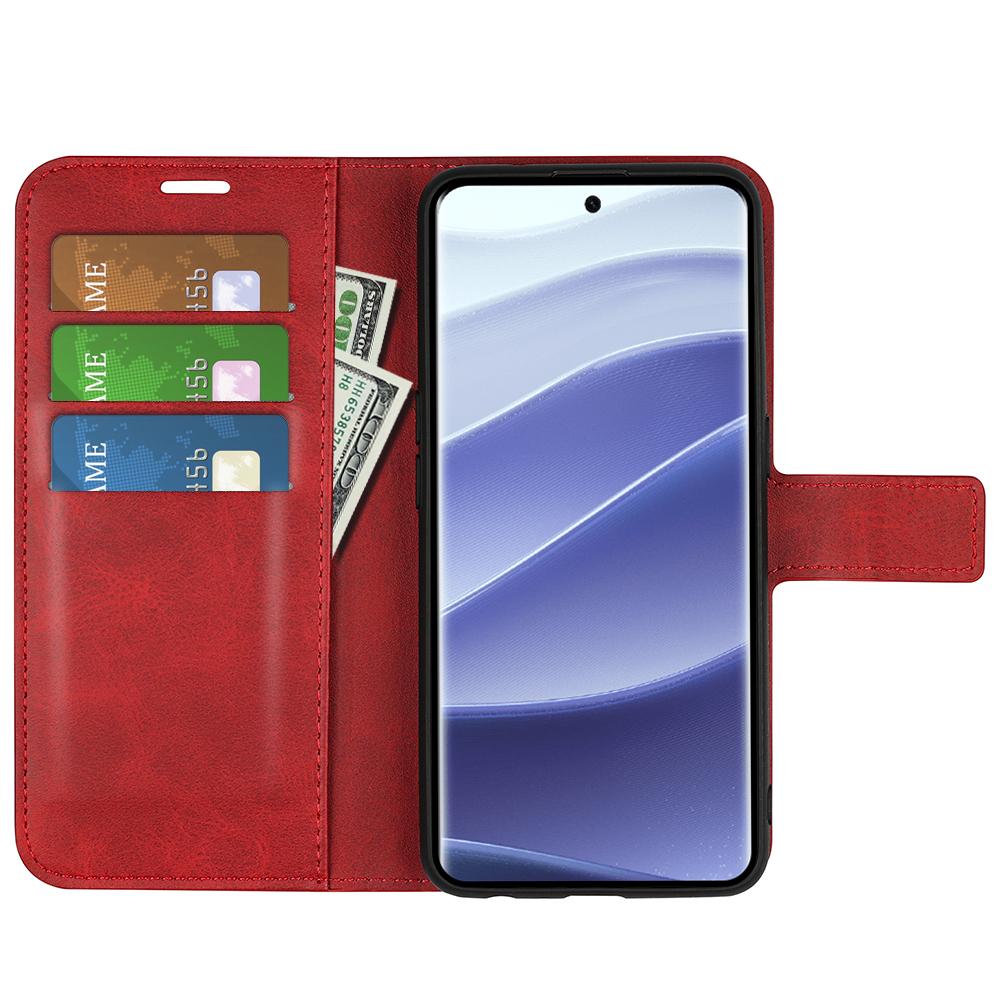 Для Xiaomi Redmi Note 14 Pro 5G/Poco X7 5G Чехол-подставка Защита от царапин Текстура телячьей кожи Кожаный чехол для телефона