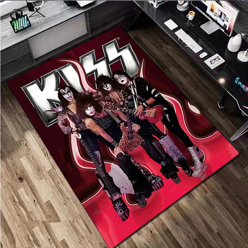 Kiss Band Carpet Office Decorative Carpet For Living Room Bedroom Door Mat Floor Rug Computer Chair Area Rug