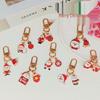 Festive Christmas Keychain: Metal Tree, Snowman & Santa Bag Charm – Stylish Small Gift