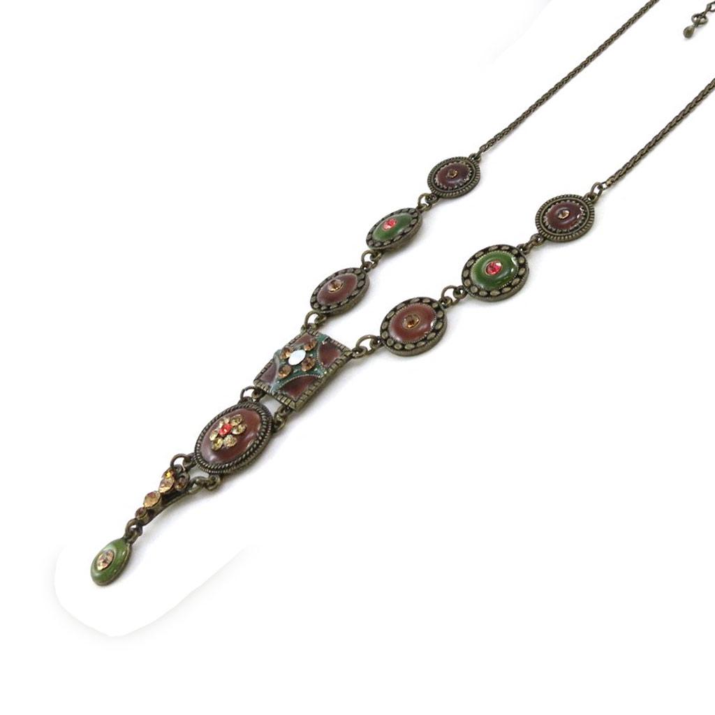 Les Trésors De Lily [E5699] - Дизайнерское колье 'Selma' коричневый/зеленый/зелено-коричневый