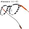 FONEX Progressive Prescription Glasses Custom Photochromic Myopia Optical Lens Eyewear Women Round Eyeglasses Acetate Frame 5891