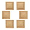 Square Furniture Decal Unpainted Flower Pattern Door Cabinet Wood Applique Onlay  Cabinet