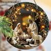 Holy Night Nativity Scene Pendant, Decoration of Home Walls or Doors, 2d Flat Wooden, Christmas Decoration, Gifts for Friends and Family