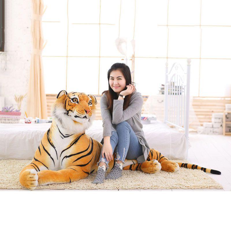 Роскошная плюшевая игрушка Тигр Реалистичная Большая кошка Оранжевый Бенгальский Мягкая Набивная игрушка Подушка
