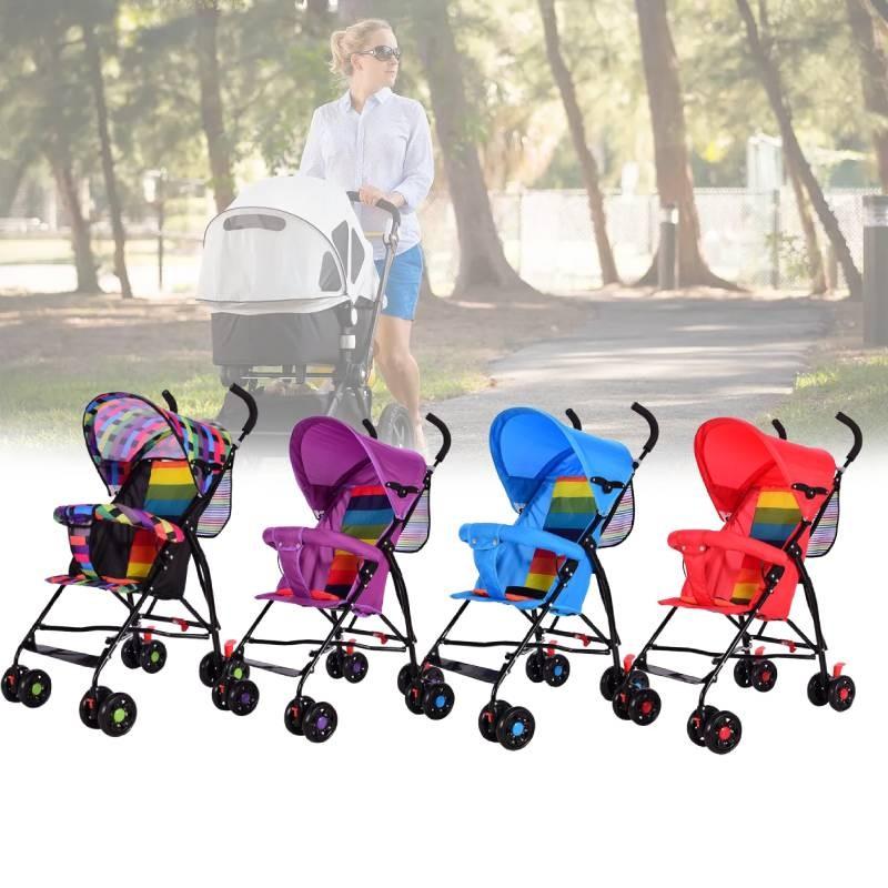 Versatile Colorful Baby Stroller Easy Folding Umbrella Pushchair For Kids
