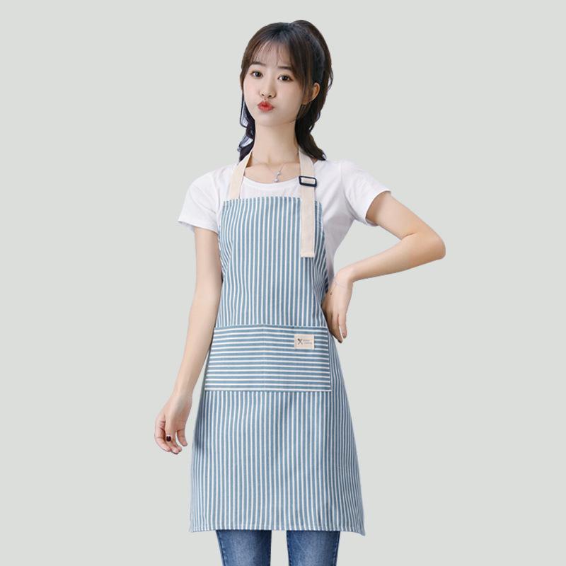 Unisex Korean-Style Cotton Cooking Apron – Breathable Summer Fashion Waist Apron