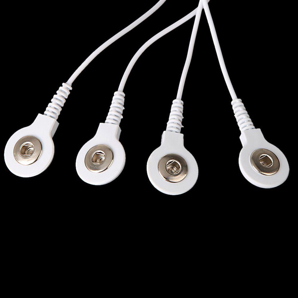 Lead Connecting Massager Cables Digital Buttons Electrode Wire Plug 2.5mm TENS