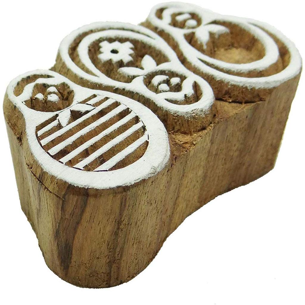 Деревянная Матрешка Индийские Деревянные Блоки Художественные Декоративные Штампы Ручной Работы Текстиль