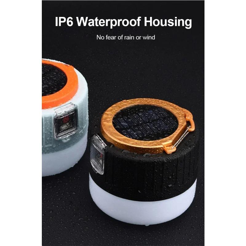 Solar LED Camping Light Portable Outdoor Emergency Lights USB Rechargeable Bulb For Outdoor Tent Lamp High Power Lantern For BBQ