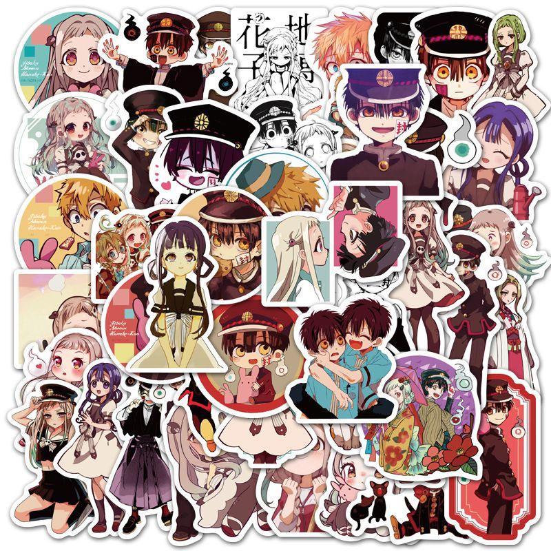 Hanakokun 50pcs Toiletbound Stickers Diy Graffiti Skateboard Phone Bike Decals