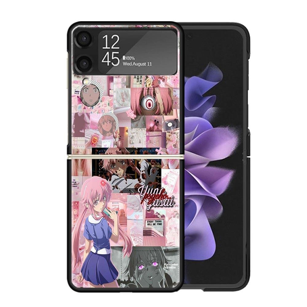 Mirai Nikki Гасай Юно Аниме Чехлы Для Samsung Galaxy Z Flip 4 5 6 7 3 Z Flip7 Flip6 Flip4 Flip5 Flip3 5G Жесткие Ударопрочные Fundas