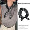 2025 New Women's Silk Square Scarf: Cashew Flower Neck Accessory