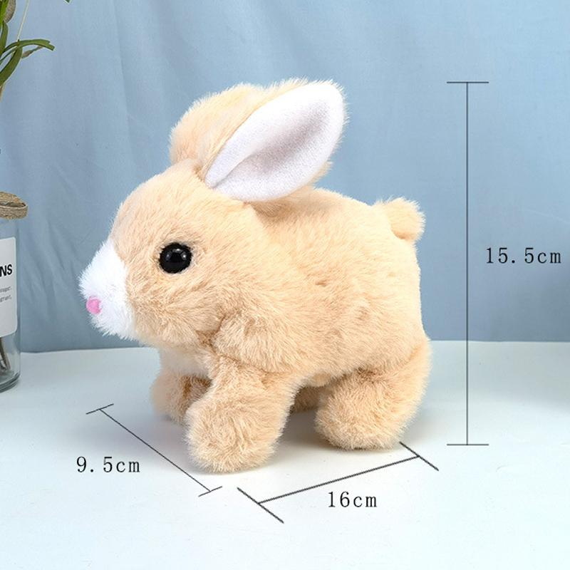 Plush Rabbit Toy Robot Bunny Walking Jumping Running Animal Shake Ears Cute Electric Pet for Kids Birthday Gifts