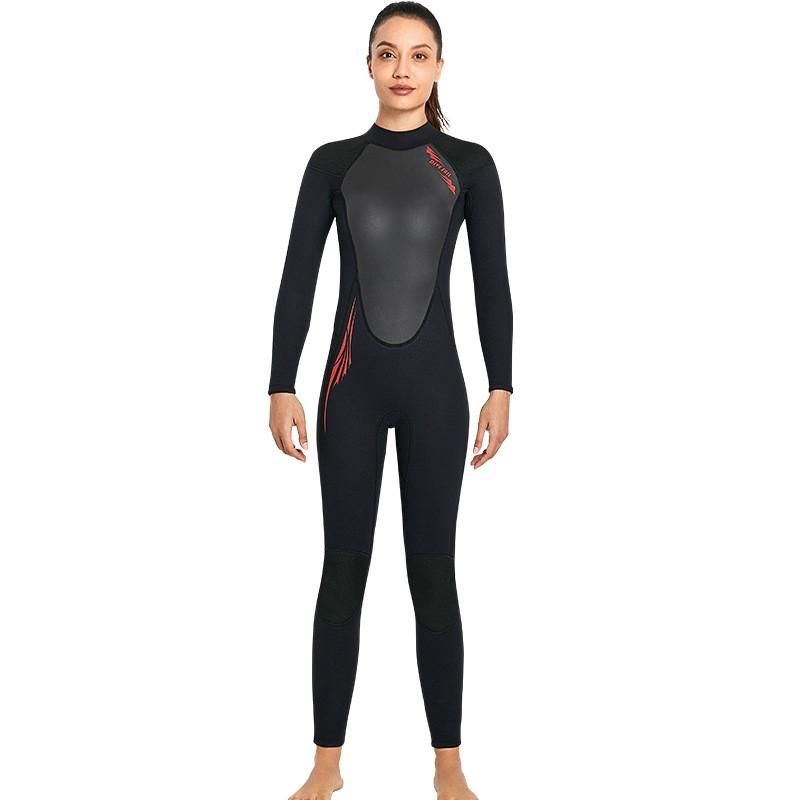 3mm Neoprene Wetsuit Full Body Long Sleeve Men Women Diving Surfing Snorkeling Warm Water Sports