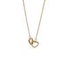 Ожерелье Love Double Ring, новый стиль, инкрустированное бриллиантами, высококачественная цепочка на ключицу для женщин